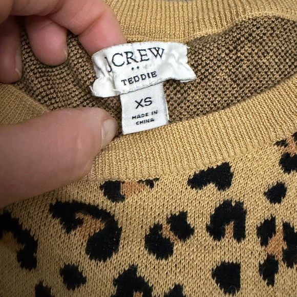 J. Crew Leopard Print Sweater - Tan and Black - Picture 3 of 5